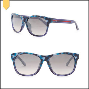NWT✨GUCCI Havana Blue Cat Eye Sunglasses